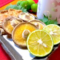 しいたけとじゃこ天焼き🍀*゜